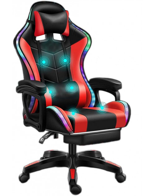 X BRAND RGB and Auto Massage Gaming Chair